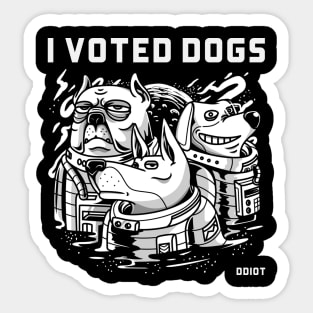 I Vote Dog Sticker